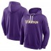 Minnesota Vikings Fanatics Purple New Horizons Heritage Pullover Hoodie