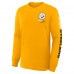 Футболка с длинным рукавом Pittsburgh Steelers Fanatics Gold Clock Management Legacy