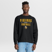 Minnesota Vikings Fanatics Black Powerful Throw Legacy Pullover Sweatshirt