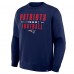 New England Patriots Fanatics Navy Powerful Throw Legacy Pullover Sweatshirt