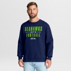 Seattle Seahawks Fanatics College Navy Powerful Throw Legacy Pullover Sweatshirt