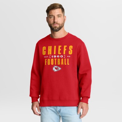 Kansas City Chiefs Fanatics Red Powerful Throw Legacy Pullover Sweatshirt