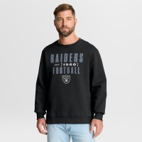 Las Vegas Raiders Fanatics Black Powerful Throw Legacy Pullover Sweatshirt