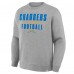 Los Angeles Chargers Fanatics Heather Gray Powerful Throw Legacy Pullover Sweatshirt