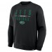 New York Jets Fanatics Black Powerful Throw Legacy Pullover Sweatshirt
