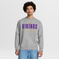 Minnesota Vikings Fanatics Heather Gray Direct Handoff Legacy Pullover Sweatshirt