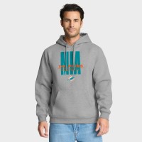 Miami Dolphins Fanatics Heather Gray Right Tackle Legacy Pullover Hoodie