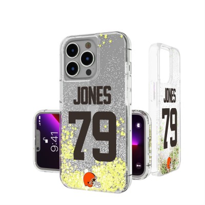Cleveland Browns Dawand Jones Keyscaper iPhone Glitter Phone Case