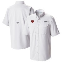 Рубашка с коротким рукавом Chicago Bears Columbia White Low Drag Offshore Omni-Wick