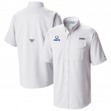 Indianapolis Colts Columbia White Low Drag Offshore Omni-Wick Button-Up Shirt