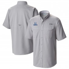 Indianapolis Colts Columbia Gray Low Drag Offshore Omni-Wick Button-Up Shirt