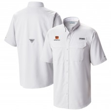 Cincinnati Bengals Columbia White Low Drag Offshore Omni-Wick Button-Up Shirt