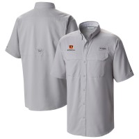Cincinnati Bengals Columbia Gray Low Drag Offshore Omni-Wick Button-Up Shirt