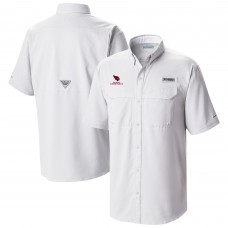 Arizona Cardinals Columbia White Low Drag Offshore Omni-Wick Button-Up Shirt