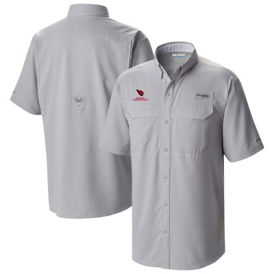 Arizona Cardinals Columbia Gray Low Drag Offshore Omni-Wick Button-Up Shirt