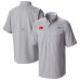 Рубашка Buffalo Bills Columbia Gray Low Drag Offshore Omni-Wick Рубашка Buffalo Bills Columbia Gray Low Drag Offshore Omni-Wick