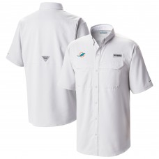 Рубашка с коротким рукавом Miami Dolphins Columbia White Low Drag Offshore Omni-Wick