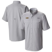 Jacksonville Jaguars Columbia Gray Low Drag Offshore Omni-Wick Button-Up Shirt