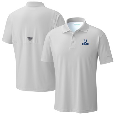 Indianapolis Colts Columbia Light Gray Low Drag Offshore Polo