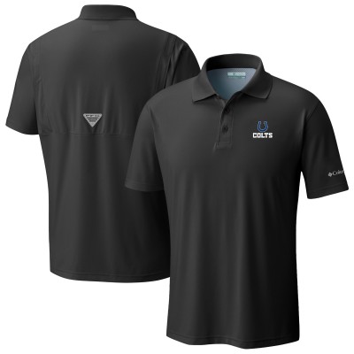 Indianapolis Colts Columbia Black Low Drag Offshore Polo