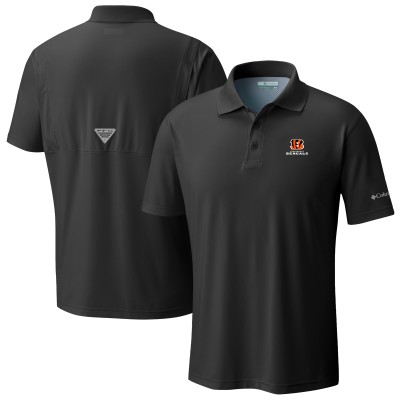 Cincinnati Bengals Columbia Black Low Drag Offshore Polo