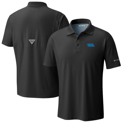 Carolina Panthers Columbia Black Low Drag Offshore Polo