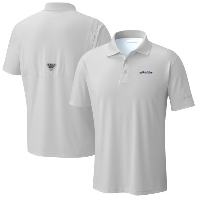 Seattle Seahawks Columbia Light Gray Low Drag Offshore Polo