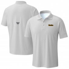 Pittsburgh Steelers Columbia Light Gray Low Drag Offshore Polo