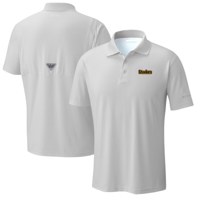 Pittsburgh Steelers Columbia Light Gray Low Drag Offshore Polo