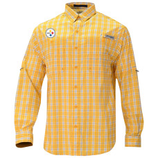 Рубашка с длинным рукавом Pittsburgh Steelers Columbia Gold Super Slack Tide