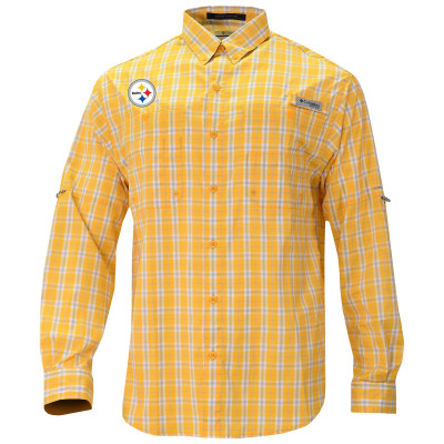 Рубашка с длинным рукавом Pittsburgh Steelers Columbia Gold Super Slack Tide