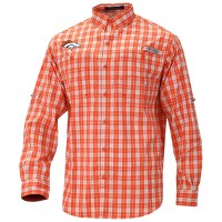 Denver Broncos Columbia Orange Super Slack Tide Long Sleeve Button-Up