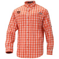 Cincinnati Bengals Columbia Orange Super Slack Tide Long Sleeve Button-Up