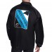 Куртка на кнопках Carolina Panthers Starter Black Printed Logo Raglan Coaches