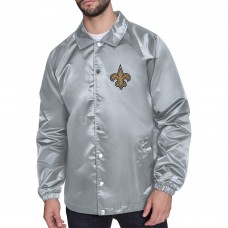 Куртка на кнопках New Orleans Saints Starter Gray Printed Logo Raglan Coaches