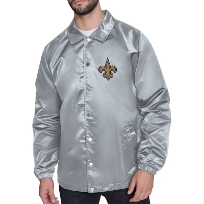 Куртка на кнопках New Orleans Saints Starter Gray Printed Logo Raglan Coaches