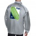 Seattle Seahawks Starter Gray Printed Logo Raglan Coaches Full-Snap Jacket