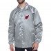 Arizona Cardinals Starter Gray Printed Logo Raglan Coaches Full-Snap Jacket