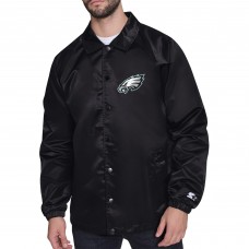 Куртка на кнопках Philadelphia Eagles Starter Printed Logo Raglan Coaches - Black