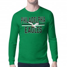 Футболка с длинным рукавом Philadelphia Eagles Starter Retro Team Logo - Kelly Green