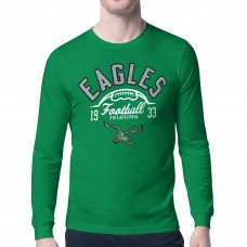 Футболка с длинным рукавом Philadelphia Eagles Starter Half Ball Retro Logo - Kelly Green