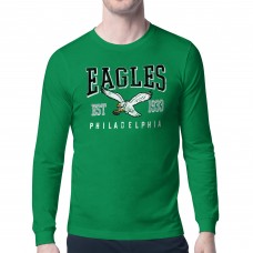 Футболка с длинным рукавом Philadelphia Eagles Starter Retro Team Logo - Kelly Green