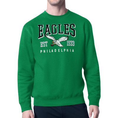Свитшот Philadelphia Eagles Starter Team Retro Logo Fleece Tri-Blend - Kelly Green