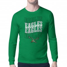 Футболка с длинным рукавом Philadelphia Eagles Starter Retro Team Logo - Kelly Green