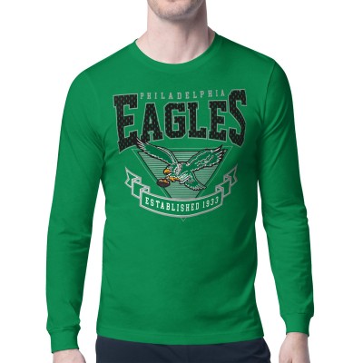 Футболка с длинным рукавом Philadelphia Eagles Starter Retro Team Logo - Kelly Green