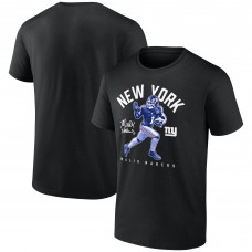 New York Giants Malik Nabers Black Stiff Arm T-Shirt
