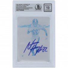 Najee Harris Pittsburgh Steelers Autographed 2021 Panini Mosaic Cyan Printing Plate #313 #1/1 Beckett Fanatics Witnessed Authenticated 10 Rookie Card