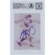 Aaron Rodgers Green Bay Packers Autographed 2021 Panini Prizm Brilliance Magenta Printing Plate #6 #1/1 Beckett Fanatics Witnessed Authenticated 10 Card