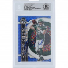 Aaron Rodgers New York Jets Autographed 2023 Panini Mosaic Men of Mastery Blue Mosaic #MM-4 #/99 Beckett Fanatics Witnessed Authenticated Card Aaron Rodgers New York Jets Autographed 2023 Panini Mosaic Men of Mastery Blue Mosaic #MM-4 #/99 Beckett Fanatics Witnessed Authenticated Card