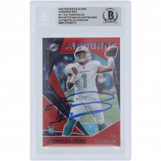 Tua Tagovailoa Miami Dolphins Autographed 2020 Panini Rookies & Stars Airborne Red #AB-21 #/75 Beckett Fanatics Witnessed Authenticated Rookie Card